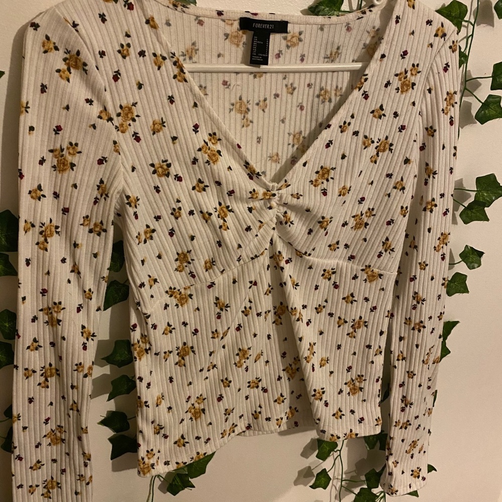 forever 21 flowered long sleeve